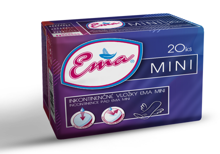 Ema Mini inkontinenčné vložky s krídelkami 20ks (12bal/kar)