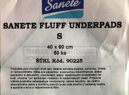 Sanete Fluff S 40x60cm absorp. podložky 50ks (3bal/kar)