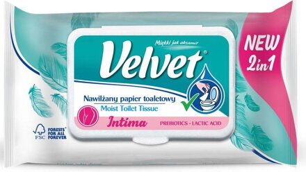 Velvet toaletný papier vlhčený 2v1 Intima 48ks (16bal/kar)