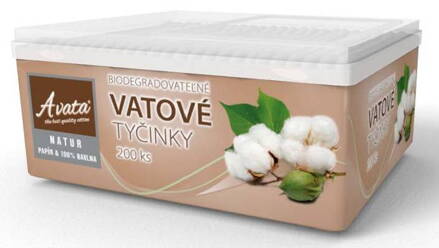 A vata Natur vatové tyčinky box 200ks (24bal/kar) Eko