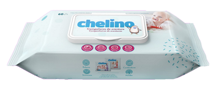 CHELINO vlhčené obrúsky pre deti 60ks (12bal/kar)