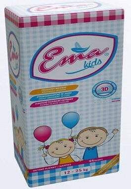 Ema kids 12-25kg detské plienky 44ks (3bal/vrece)